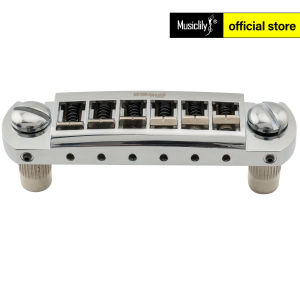 Wilkinson M Series 52.5mm(2-1/16 inch) Adjustable Pigtail Style Wraparound Bridge for Les Paul SG Junior Special Style Electric Guitar