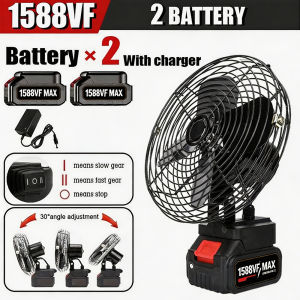 8 inches Stand Fan Long Battery Life Rechargeable Lithium-Ion Adjustable Portable