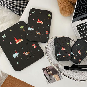 Gương trang điểm gấp gọn da PU Pkbeoshop gương để bàn bọc da tràn viền cỡ A5 mang theo tiện lợi