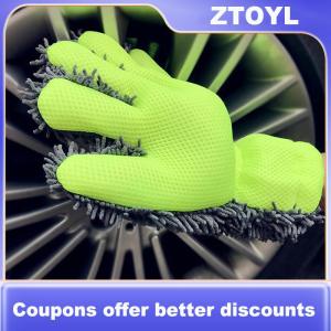 【ZTOYL】 1ชิ้นถุงมือกันน้ำถุงมือไมโครไฟเบอร์ถุงมือล้างรถอัตโนมัตินุ่มป้องกันรอยขีดข่วนสำหรับล้างรถถุงมือทำความสะอาดแบบมัลติฟังก์ชั่นหนา