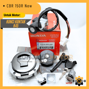 Keyset Original Honda K45 Kunci Kontak CBR150R New CBR 150R LED Kunci Motor 1 Set Key Set Konci Motor CBR 150 R Facelift Asli Konci Kontak Anti Maling Ori AHM