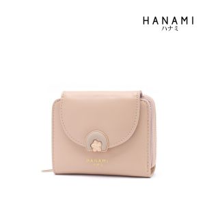 HANAMI Dompet Lipat Wanita Coklat WA1046B7 Samala Cantik Premium Branded Polos Simple Aesthetic