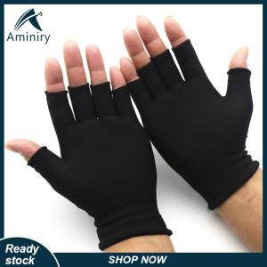 Aminiry[Love sports] Half Finger Fingerless Gloves For Women And Men Wool Knit Wrist Cotton Gloves