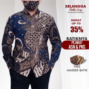 Atasan Pria Batik Trendy 2022: Baju Batik Lengan Panjang & Bahan Adem Halus