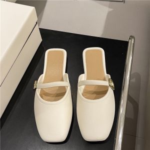 [Free Shipping] WomenS Slip-On Sandals 2025 New Model High Aesthetic Value Closed-Toe Suitable For Outdoor Wear Flat-Soled Gentle Ultra-Soft Fashionable Summer Sandals