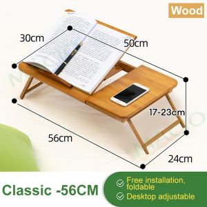 LACCOHUG Bamboo Foldable Table 56/64/88CM Wood Meja Laptop Computer Desk On The Bed Portable 折叠桌/床上书桌