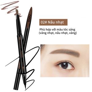 [HỎA TỐC] Bút Kẻ Mắt 2 Đầu NOVO Kẻ Mày Chống Nước 8 Tiếng 3D | Hàng Chính Hãng