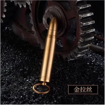 COD Bosku !!! Mancis Korek Api Minyak Retro Gesek Gantungan Kunci Model Peluru Unik Gift