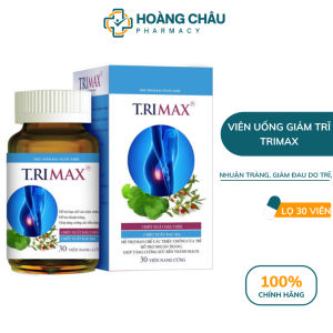 Viên Uống Giảm Trĩ Trimax - Nhuận Tràng Giảm Sưng Đau Do Trĩ Tăng Sức Bền Thành Mạch Lọ 30 Viên