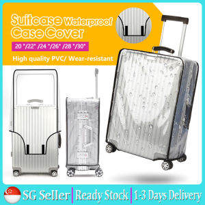 [SG Ready Stock] Durable PVC Transparent Luggage Protector Cover Waterproof Trolley Suitcase Cover PVC Wear-resistant Travel Luggage Cover