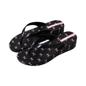 [Free Shipping] Summer Ins New Fashion Non-Slip Flip-Flops For Seaside Leisure Bathroom Flat-Soled Beach Outdoor Slippers With Wedge Heel