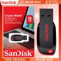 Sandisk Cruzer Blade 16GB USB 2.0 Flashdrive SDCZ50C-016G (Black). 