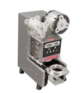 ฟรีค่าจัดส่งQY-08Sเครื่อง ชีลฝาแก้วพลาสติก แบบFull Automatic รุ่นQY-08S เครื่องซีลฝาแก้ว ออโต้