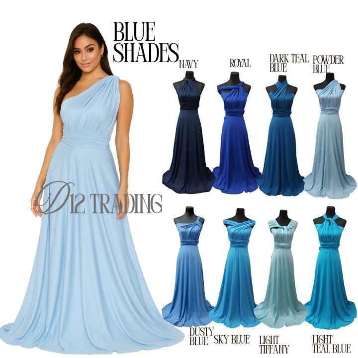 blue lagoon dress Violaine Blue Convertible Maxi Dress main image 0