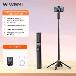 WEMI Stabilizer gimbal ponsel Kontrol jarak jauh Bluetooth Tongkat selfie keseimbangan Pelacakan wajah otomatis CL18