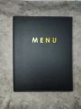 Buku menu cafe,resto,hotel model tulisan menu warna hitam,ready stok. 