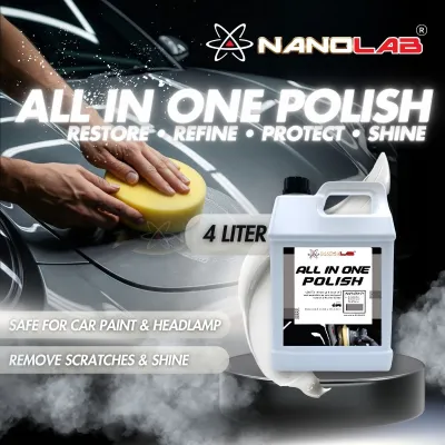 Ultimate Polish Pengilat Cat Kereta Polish all in One [ White Car Solution Cleaner Wax ] Master Diamond Polish car paint Remove scratches watermark- Nanolab