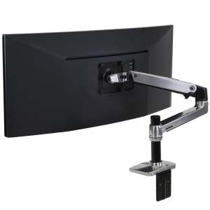 Ergotron LX Desk Mount LCD Arm Matte Black/Polished Aluminium/White - 10 Years Local Warranty