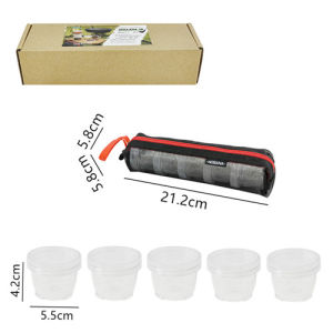 5PCS Portable Sauce Bottle Multi Purpose Salad Dressing Container with Storage Bag for Travel Camping Fishing for Hold Different Seasonings Salt Pepper Chili Cumin