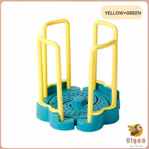 Digeo Retractable Dish Bowl Holder Drain Organizer Tableware Rack Storage Plastic Shelves Retractable BowlHolder