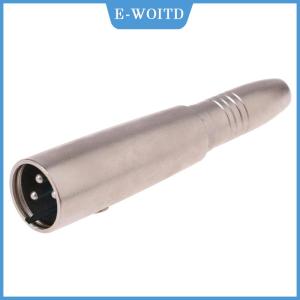【E-WOITD】 ไมค์3พิน XLR ปลั๊กตัวผู้1ชิ้นเป็นสายสัญญาณเสียงแจ็คตัวเมียโมโน6.35มม. ขนาด1 4นิ้ว