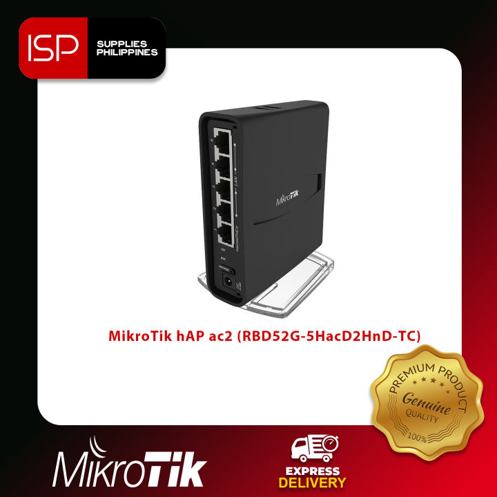 ROUTER MIKROTIK HAP AC2 RBD52G-5HACD2HND-TC DE 5 PUERTOS GIGABIT OS L4