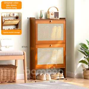 Multi-Layer Shoe Cabinet Large Capacity Shoe Rack Narrow Seam Style Shoe Cabinet Rak Kasut kayu Kabinet 鞋柜