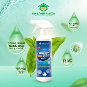 Xịt tẩy rửa đa năng hữu cơ nano bạc An Lành Sagren 500ml không hại da tay chất xịt tẩy rửa bếp nhà tắm
