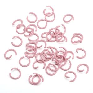 ANANAA 100Pcs Colorful Jump Ring Connectors Openable Round Metal Metal Ring Connectors 8mm Split Ring Keychain For DIY Jewelry