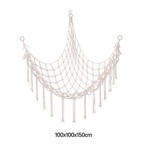 1Pc Toy Hammocks Wall Corner Hanging Storage Net Organizer Woven Kids Stuffed Mesh Hammock Baby Animal Rope Hammock Bag Cotton