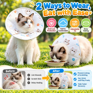Adjustable Pet Elizabeth Collar Anti Lick Protective Cone Dogs Cats Recovery E Collar Comfortable Neck Guard After Surgery