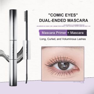 Judydoll Comic Style Eyes Dual-ended Mascara Waterproof Long-Lasting Mascara Primer Plus Mascara Non-Smudging Long Curled Large Capacity Mascara Eyelashes