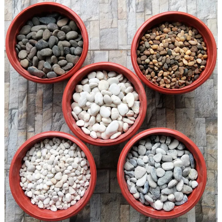 หินแม่น้ำอเนกประสงค์ 1 กิโลกรัม สำหรับแต่งต้นไม้ จัดสวน และกรองน้ำ