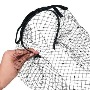 Vintage Veil Headband for Female Lady 1920s Costume Props Hairband for Formal Parties and Fashion Forward Women