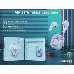 Air 31 Sports Wireless Earphone Transparent Low latency Gaming Bluetooth headset