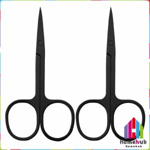 Homehub Stainless Steel Manicure & Nose Hair Scissors with Round Tip for Safe & Sharp Trimming