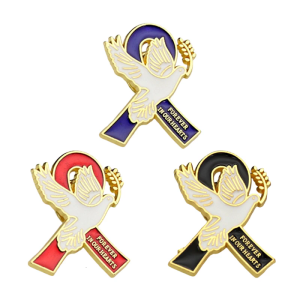 Peace Symbol Brooch Pin With Ribbon Detail Shape Ideal For Weddings Business Meetings Everyday Wear