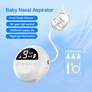 Baby Electric Nasal Aspirator USB Charging 6 Gear Baby Nasal Mucus Suction Safety Nose Cleaner Infant Nasal Suction Device Nose Cleaning Tool Baby Health Care Penyedut Sedut Hingus Bayi