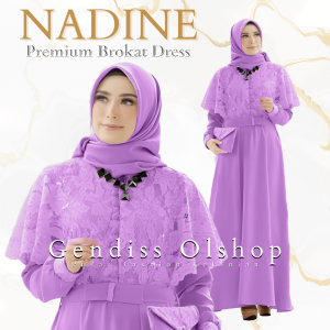 ( TERMURAH ) Nadine Dress Brokat premium Terbaru 2025  Size  M L XL XXL XXXL 5XL