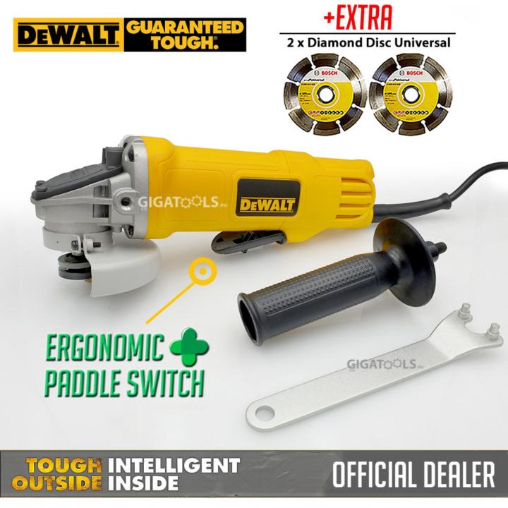 DeWalt DWE8200PL 4 100mm Angle Grinder with Ergonomic Paddle Switch ...