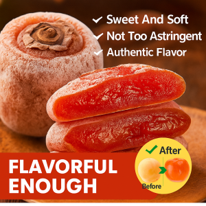 500g Frosted Persimmon Cake Pure Natural Nutritious Food Soft And Yummy Sugar Runny Center Persimmon Craving Munchies