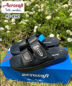 L รองเท้าแตะแบบสวม แอโร่ซอฟ Aerosoft รุ่น MA4141 ไซส์ 38-45 สี ดำ น้ำตาล ลดจากราคาป้าย 440   รองเท้าไม่กลัวน้ำ เบาสบาย ทนทาน
