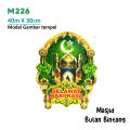 Gantungan Dekorasi Hiasan Gambar Masjid Ramadhan Ornament Lebaran Idul Fitri 3D Banner Stiker Kertas. 