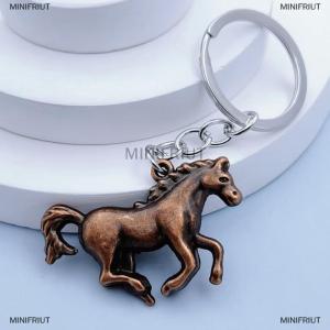 [COD] MINIFRIUT Vintage Metal Horse Keychain Pendant Backpack Hangings Decoration Souvenirs Gifts