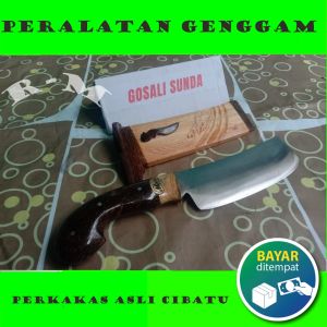 Golok petok jati Untuk memotong Daging dan Tulang Hewan bahan Terbuat dari baja per mobil asli khas cibatu jawabarat
