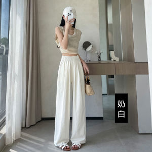 Casual pants high waisted slim fit loose straight leg pants for women