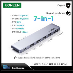Ugreen 7-IN-1 Hub USB-C is HDMI RJ45 USB PD 3.0 SD Thunderbolt 3 Dock USB C 3.1 Type-C