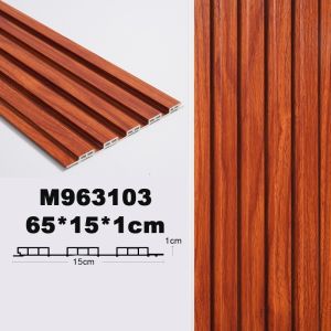 REAIM WPC Fluted Wall Panel Waterproof Grille Design DIY Ecological Board TV Background 0Formaldehyde