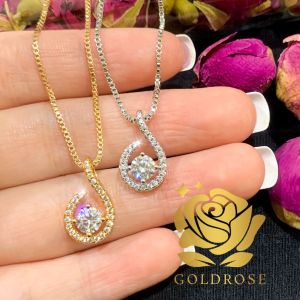 Kalung Titanium Wanita Dewasa Cantik MUSE Lapis Emas 18k ANTI KARAT crystal swarovski perhiasan liontin hadiah wanita