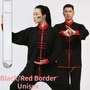 กังฟูเครื่องแบบจีนดั้งเดิมเสื้อผ้าแขนยาววูซู TaiChi ผู้ชายกังฟูเครื่องแบบสูทเครื่องแบบ Tai Chi เสื้อผ้าออกกำลังกาย